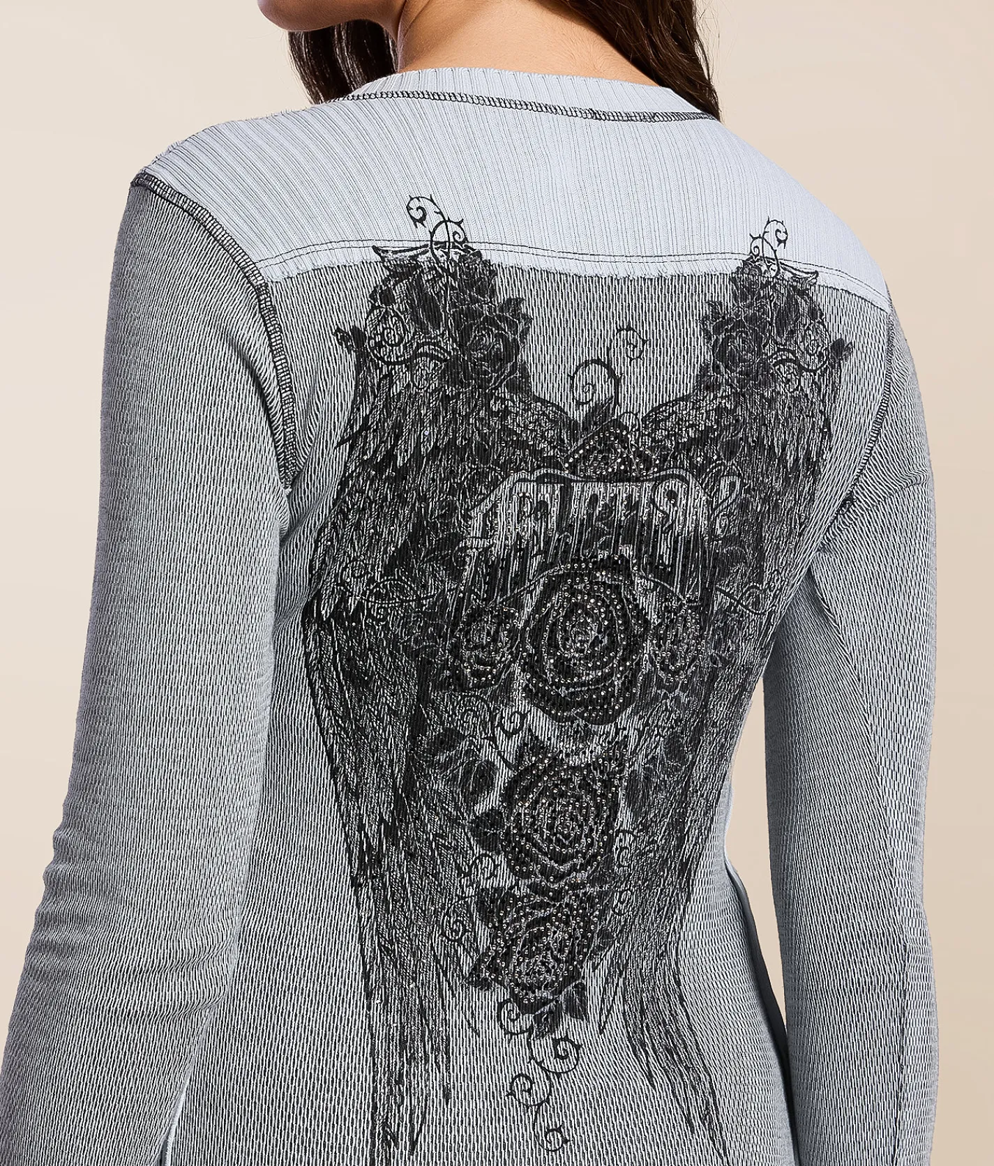Affliction Secret Garden Reversible Washed Thermal Ashley Blue Lava Wash Sale