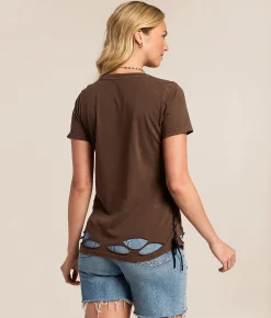 Affliction Secret Garden T-Shirt Chocolate Brown Lava Wash Online