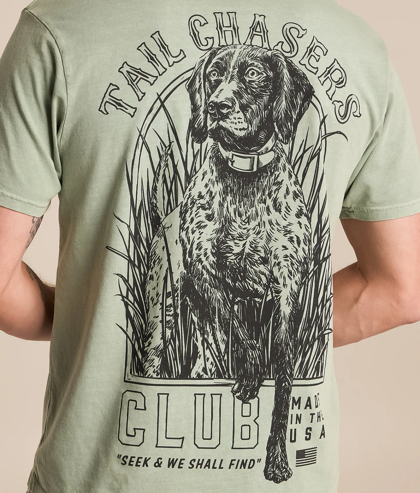 Tail Chasers Club Seeker T-Shirt Bay Pigment Dye Best