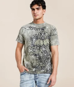Graphic T-Shirts | Affliction Seeker T-Shirt Abbey Stone
