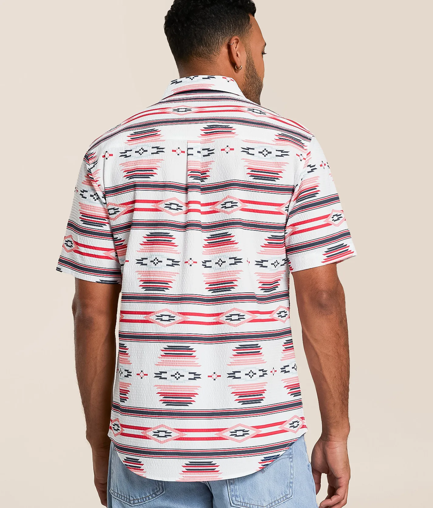 Tops | Departwest Seersucker Athletic Performance Stretch Shirt White