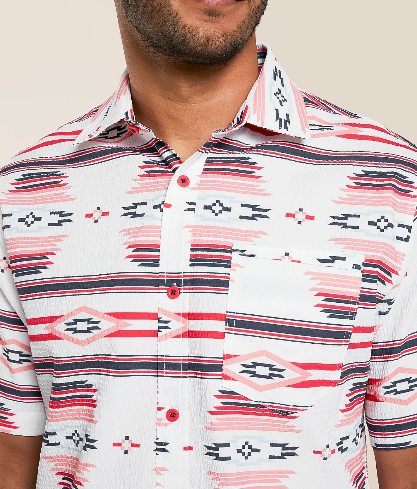 Tops | Departwest Seersucker Athletic Performance Stretch Shirt White
