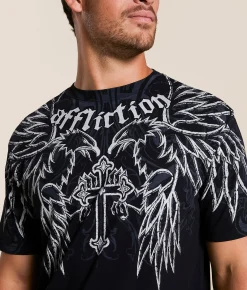 Tops|Graphic T-Shirts | Affliction Seismic Empire T-Shirt Black