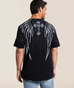 Tops|Graphic T-Shirts | Affliction Seismic Empire T-Shirt Black