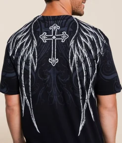 Tops|Graphic T-Shirts | Affliction Seismic Empire T-Shirt Black