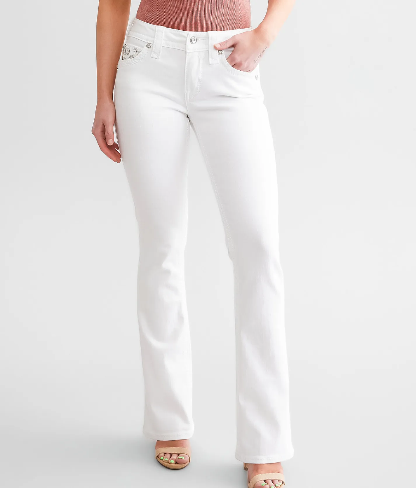 Jeans|Bottoms | Rock Revival Semah Mid-Rise Boot Stretch Jean Semah MB204