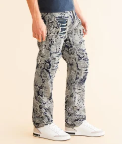 Sale Jeans|Bottoms | rare element© Semi Stacked Straight Stretch Jean Indigo Denim Brocade