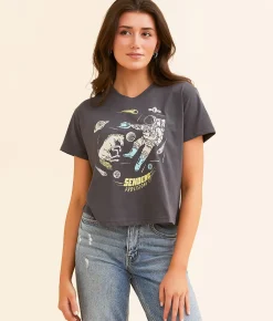Tops | Sendero Provisions Co. Sendero To Space Cropped T-Shirt Vintage Black