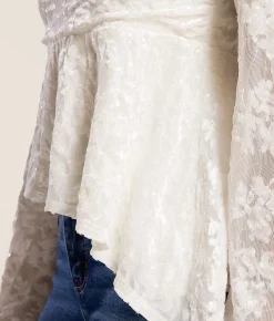 Tops | Willow & Root Sequin Velvet Top White