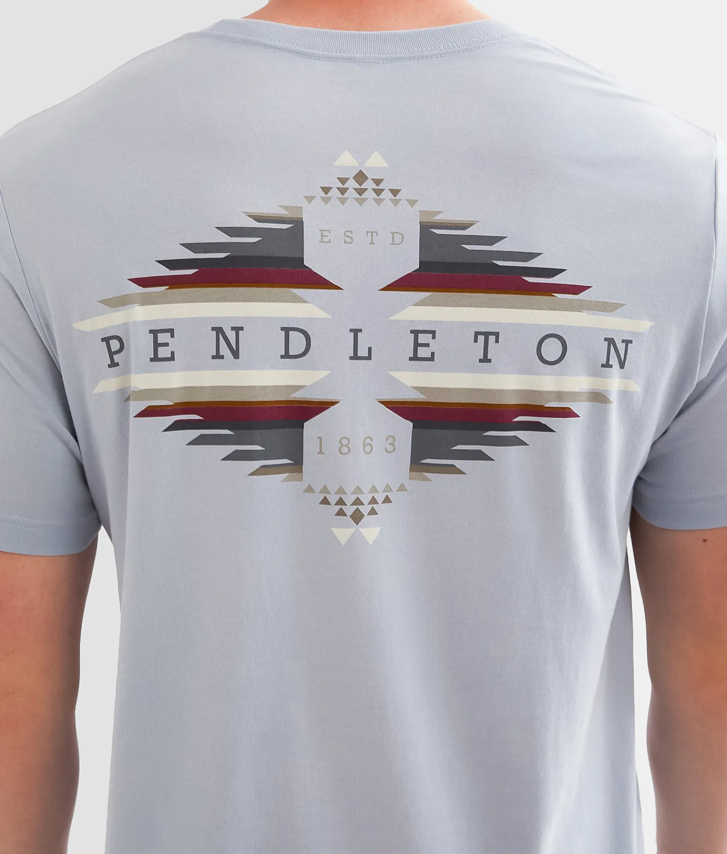 Pendleton Serape Diamond T-Shirt Light Blue Hot