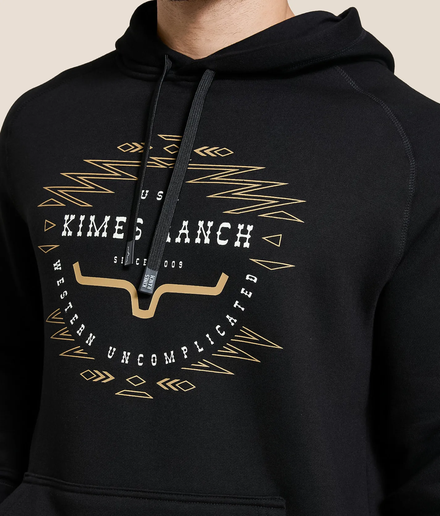 Tops | Kimes Ranch Serape Hooded Sweatshirt Black