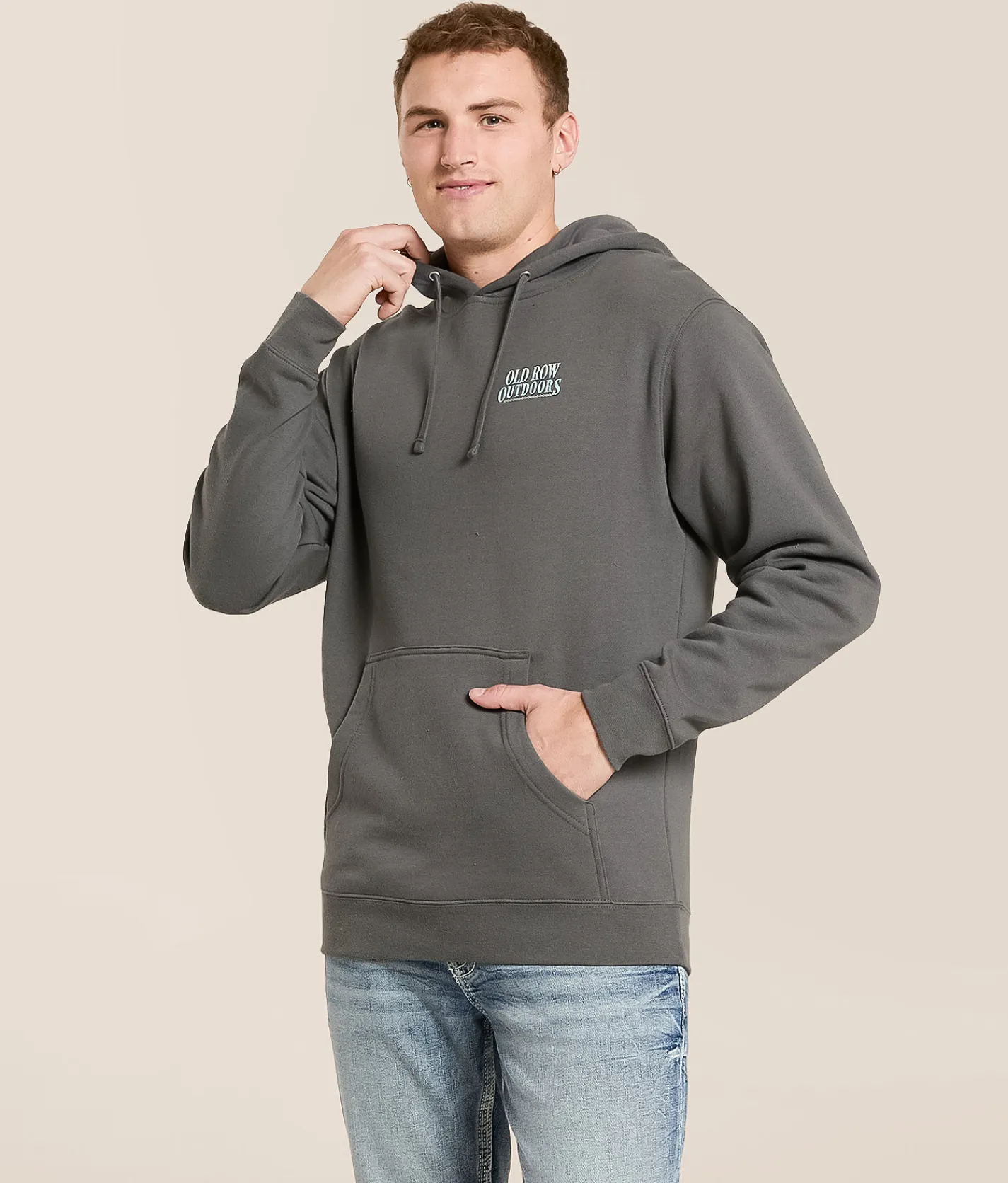 Old Row 90s Field Tested Hooded Sweatshirt Solid Charcoal Hot