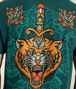 Tops|Graphic T-Shirts | Affliction Shadow Dragon T-Shirt Sea Moss