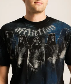 Affliction Shadow T-Shirt Black Clearance