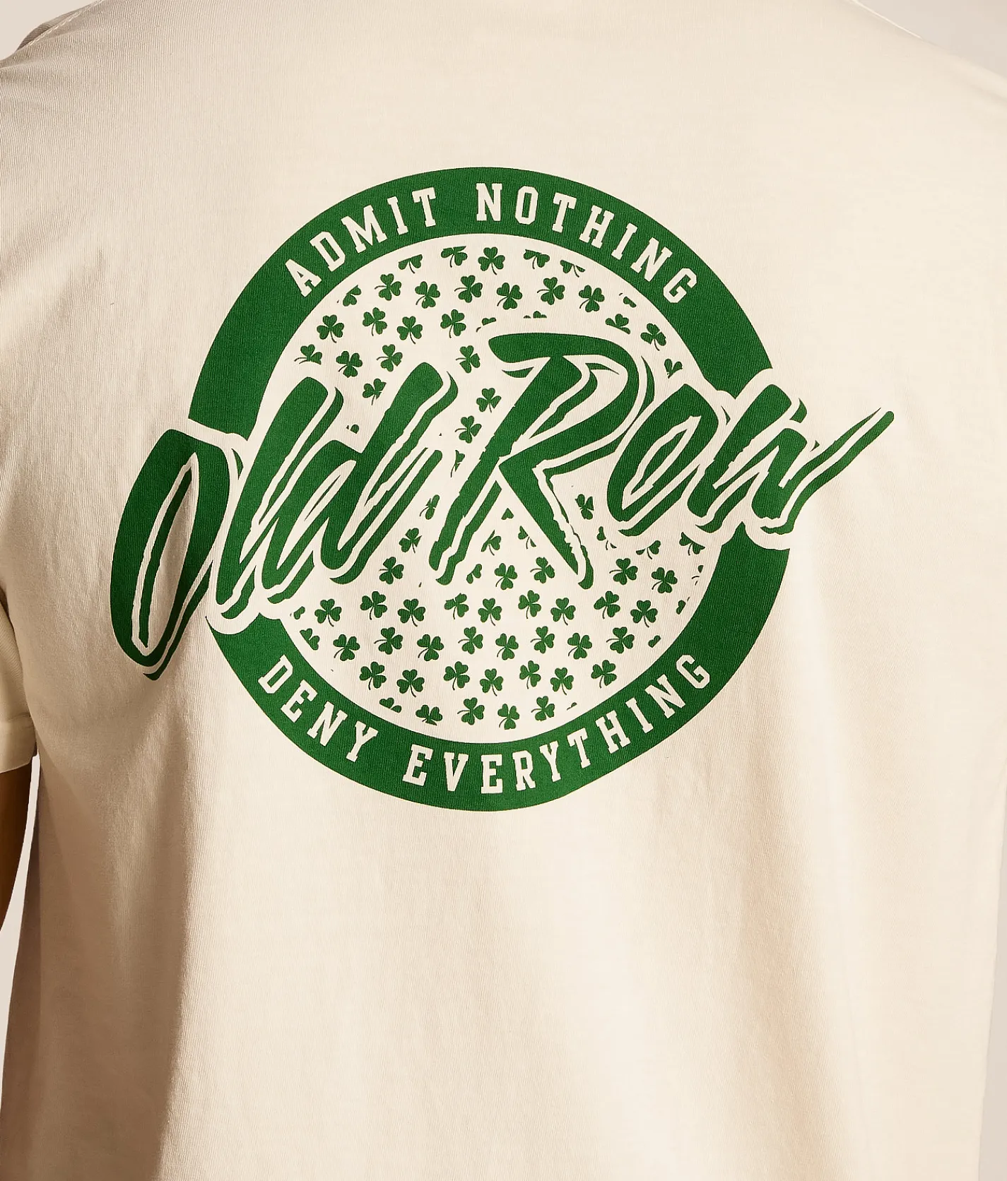 Tops|Graphic T-Shirts | Old Row Shamrock Circle T-Shirt Ivory