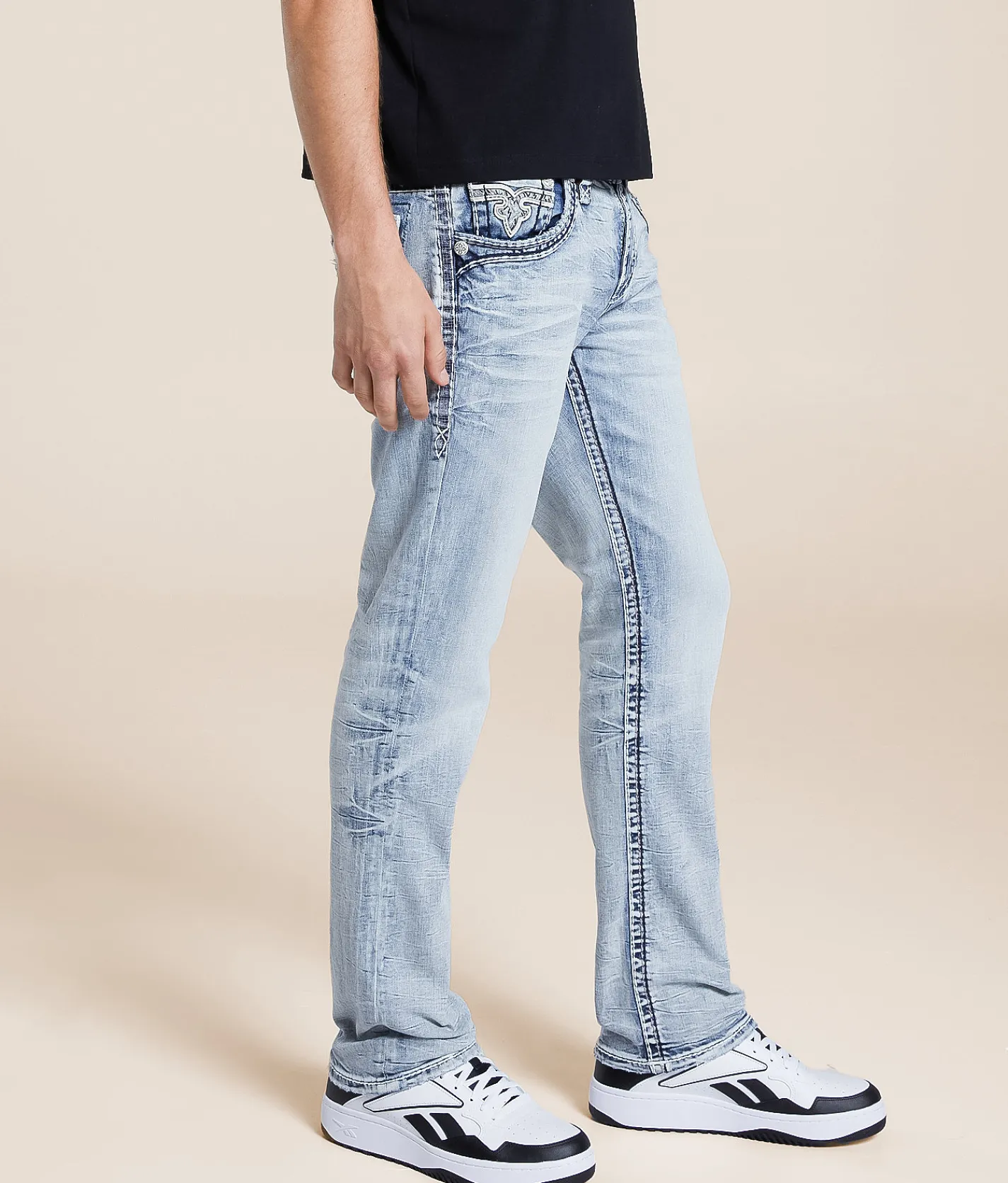 Bottoms | Rock Revival Shane Straight Stretch Jean Shane J202