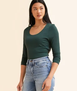 Tops | Buckle Black Shaping & Smoothing Ribbed Top Chocolate Martini