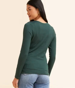 Tops | Buckle Black Shaping & Smoothing Ribbed Top Chocolate Martini