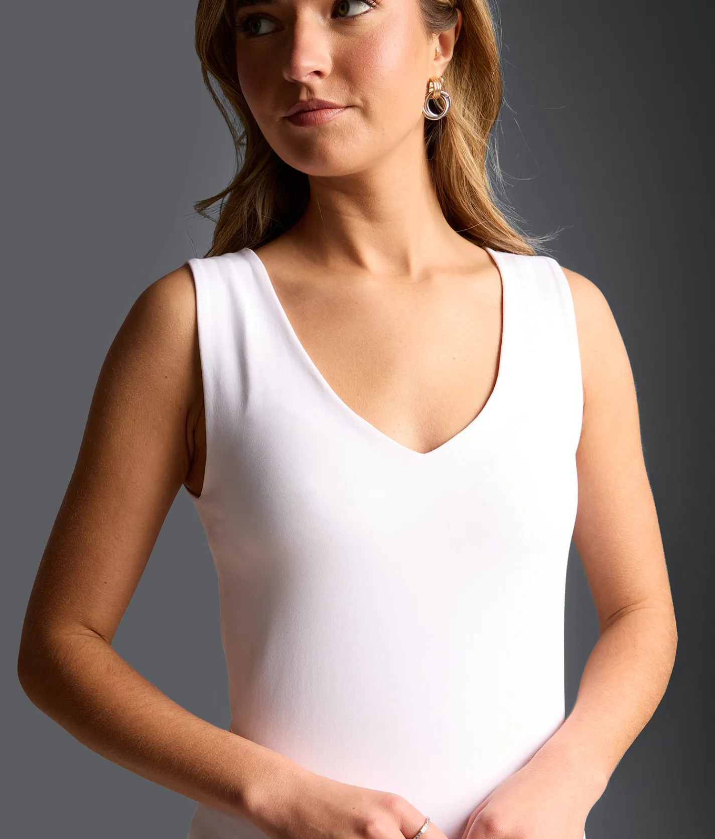 Buckle Black Shaping & Smoothing Tank Top White Online