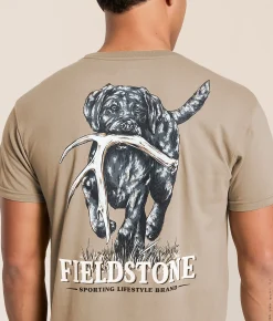 Tops|Graphic T-Shirts | Fieldstone Shed Hunt Puppy T-Shirt Timberwolf