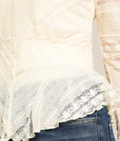 Tops | Willow & Root Sheer Lace Top Cream