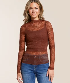 Tops | Willow & Root Sheer Lace Top Ballerina