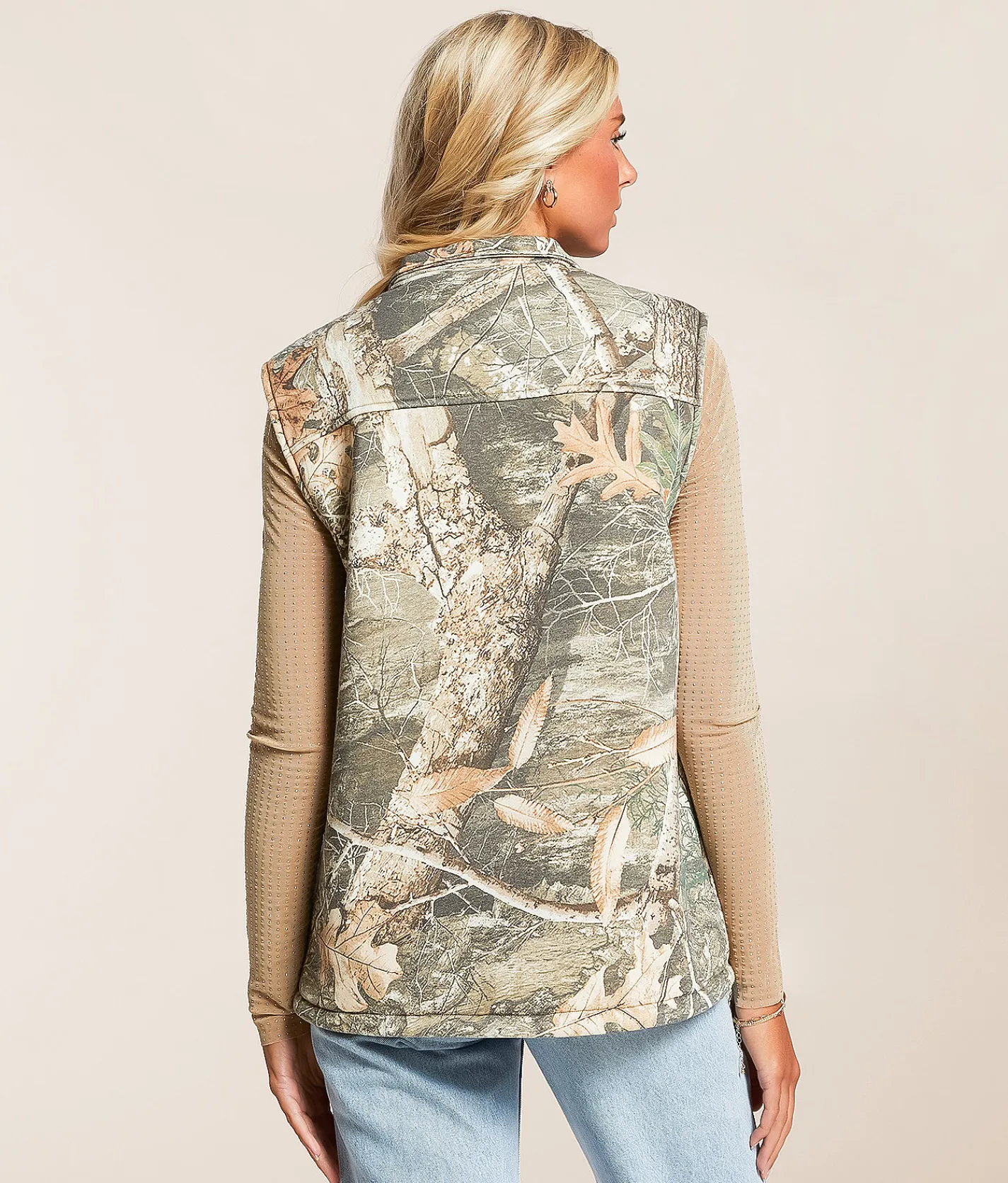 Tops|Coats & Jackets | Gilded Intent Sherpa Camo Reversible Vest Camo Print