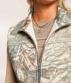 Tops|Coats & Jackets | Gilded Intent Sherpa Camo Reversible Vest Camo Print