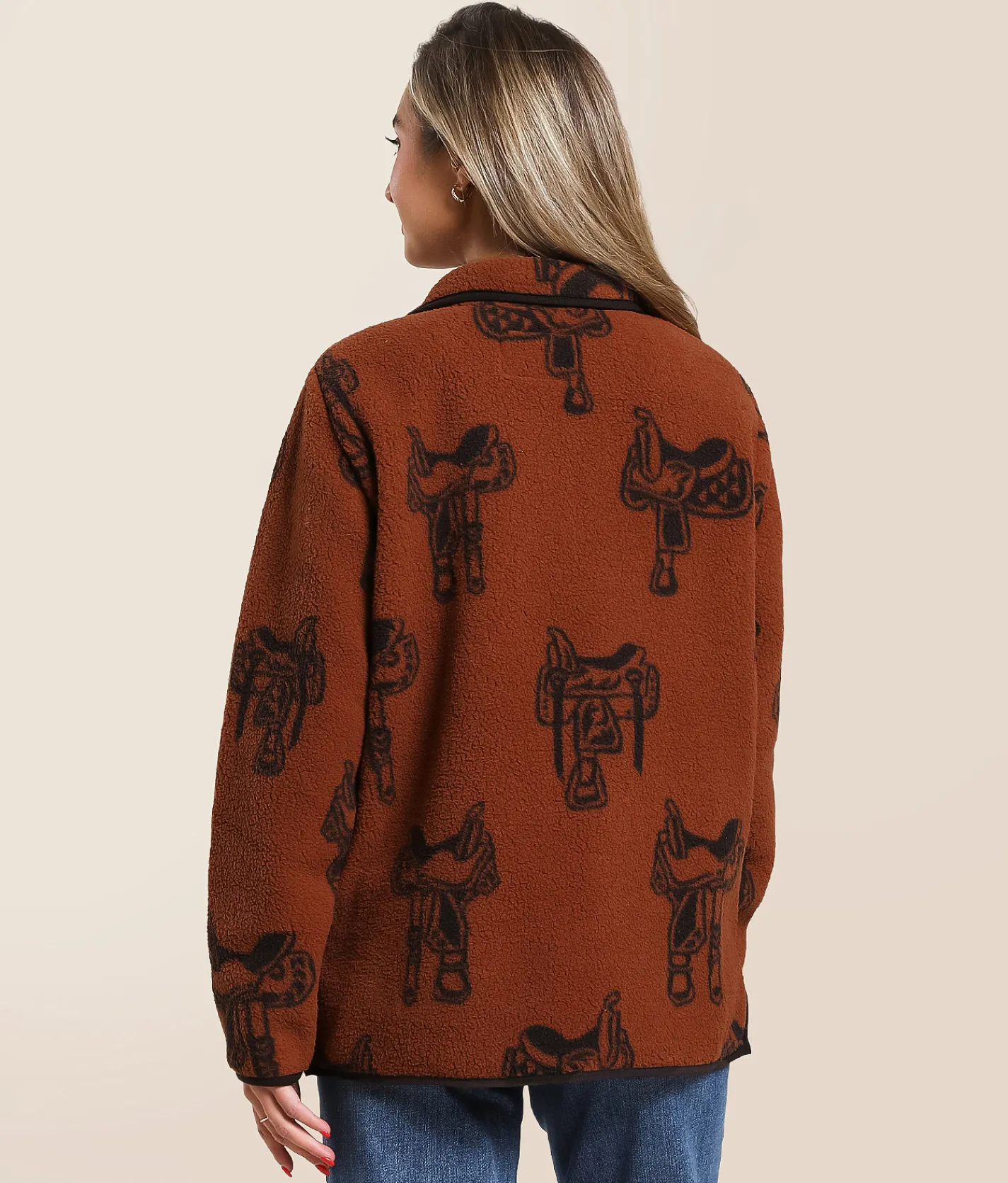 Wrangler® Sherpa Quarter Zip Pullover Black Outlet