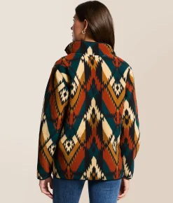 Wrangler® Sherpa Quarter Zip Pullover Teal Sale
