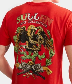 Graphic T-Shirts | Sullen 6 Shooter Crest T-Shirt Hibiscus