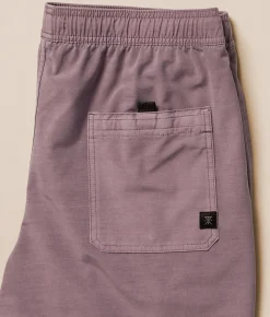 Bottoms|Swimwear | Roark Shorey Stretch Swim Trunks Washed Dusty Lilac