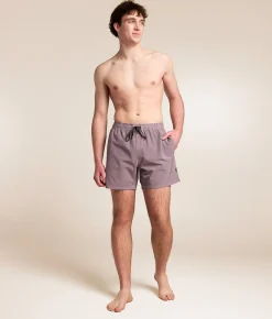 Bottoms|Swimwear | Roark Shorey Stretch Swim Trunks Washed Dusty Lilac