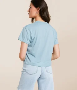 Sendero Provisions Co. Shoulda Been A Cowboy Cropped T-Shirt Sterling Blue Best