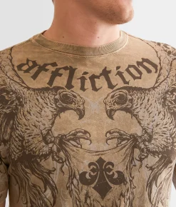 Affliction Shredded Talons T-Shirt Timber Wolf Lava Wash Online