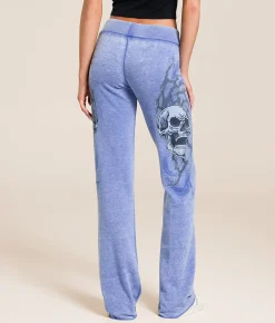 Bottoms | Affliction Shred Fest Burnout Sweatpant Blue
