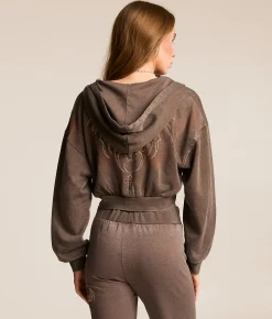 Tops | Affliction Shred Fest Heathered Hoodie Taupe