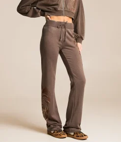 Bottoms | Affliction Shred Fest Heathered Pant Taupe