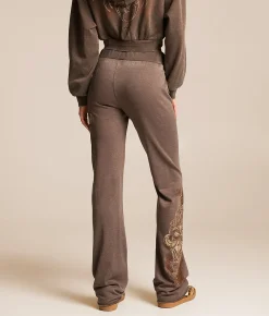 Bottoms | Affliction Shred Fest Heathered Pant Taupe