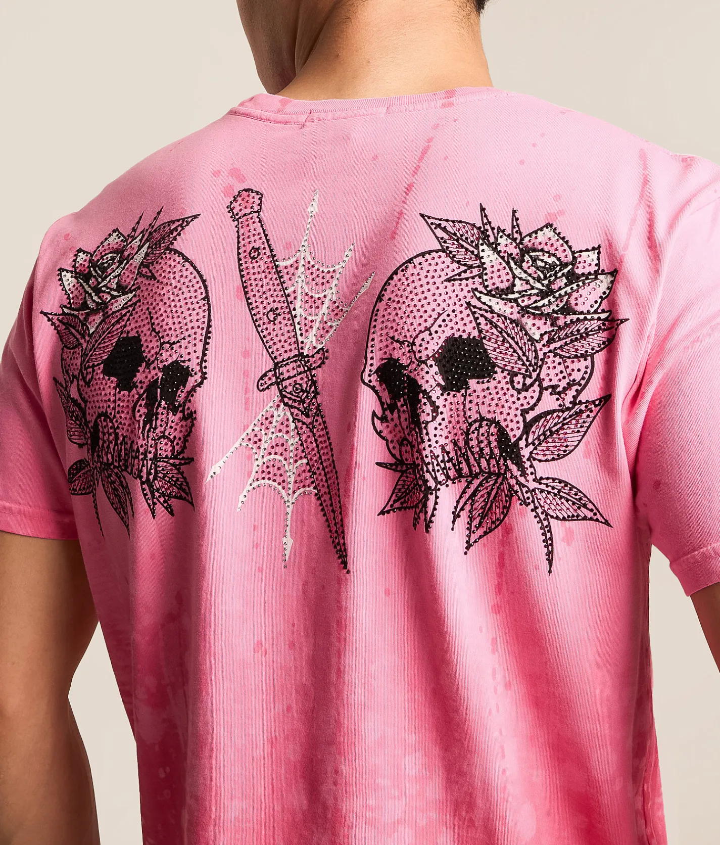 Tops|Graphic T-Shirts | Affliction Shrouded Mob T-Shirt Pink Drink Reactive