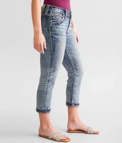 Rock Revival Sidonie Easy Mid-Rise Cuffed Stretch Capri Jean Sidonie EC202 Outlet