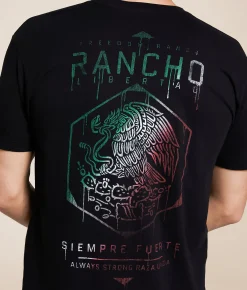 Freedom Ranch Siempe Fuerte T-Shirt Black New