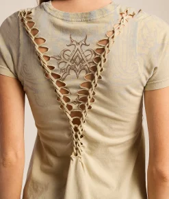 Affliction Silent Steel T-Shirt Sand Lava Wash Best