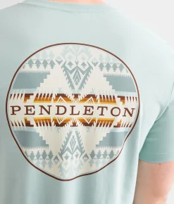 Pendleton Silver Bark Circle T-Shirt Dusty Blue New