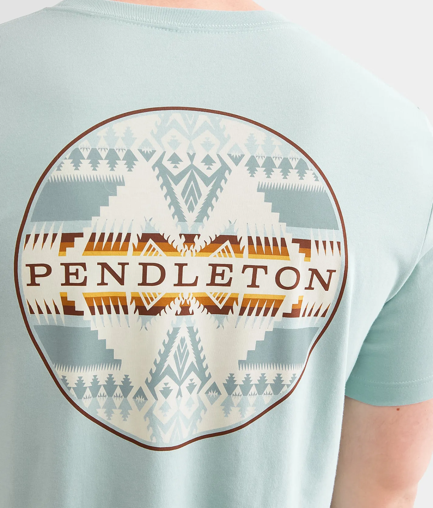 Pendleton Silver Bark Circle T-Shirt Dusty Blue New