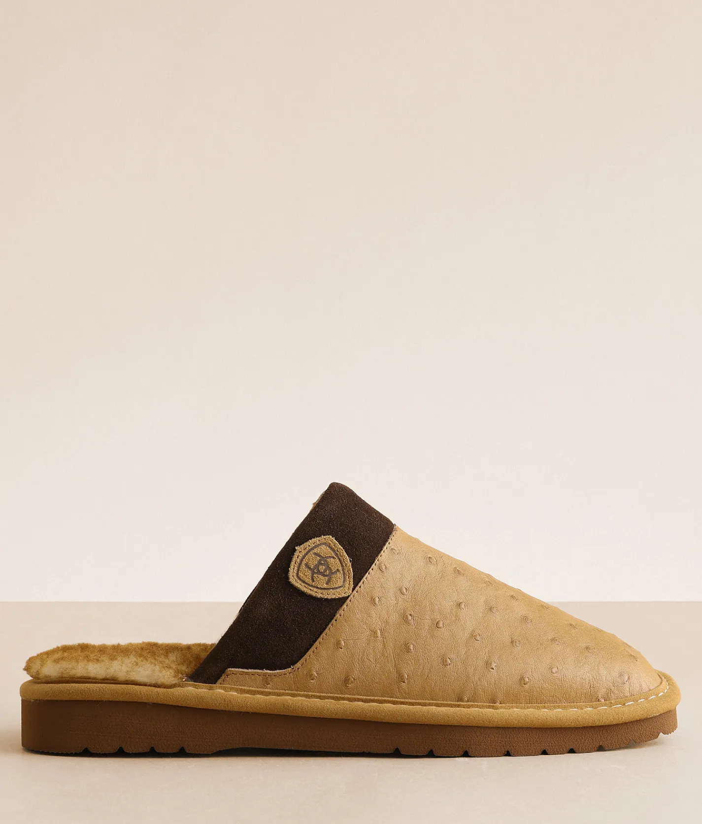 Shoes | Ariat Silversmith Exotic Leather Slipper Ostrich Tan