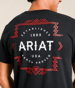 Tops|Graphic T-Shirts | Ariat Simple Line Rancher T-Shirt Black