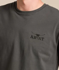 Tops|Graphic T-Shirts | Ariat Simple Longhorn T-Shirt Dark Shadow
