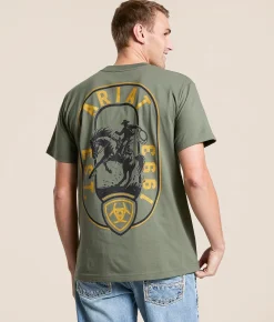 Ariat Simple Oval T-Shirt Surplus Green New