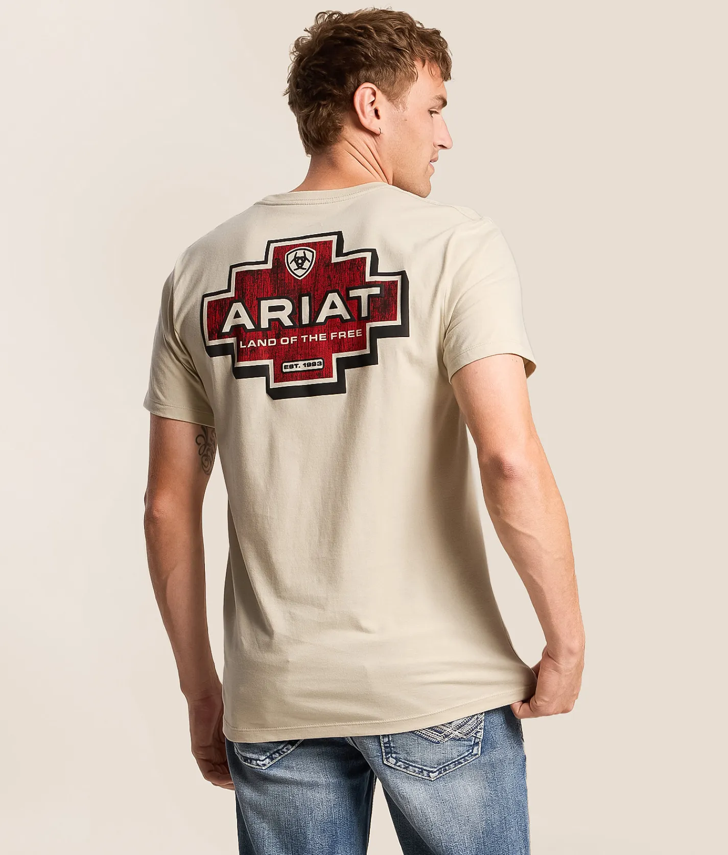 Tops|Graphic T-Shirts | Ariat Simple Wooden Cruces T-Shirt Natural